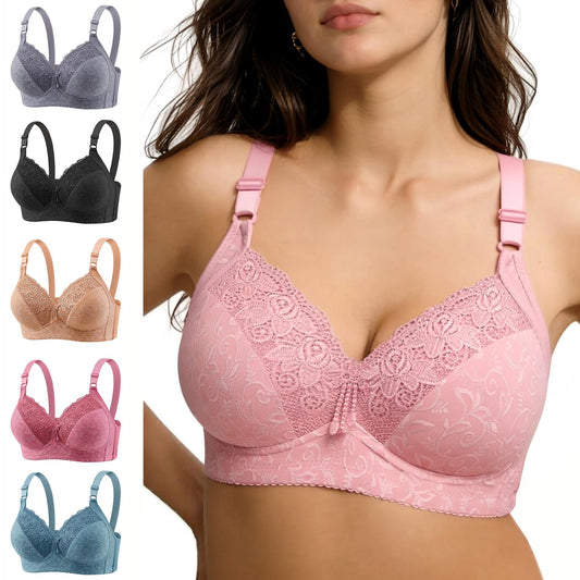 OIUY Plus Size Minimiser Bra, Unlined Underwired Full Coverage Supportive Bra for Fuller Bust, Sexy & Breathable