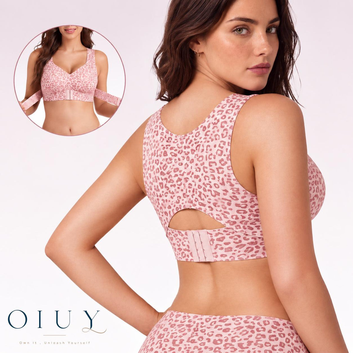 OIUY | Womens Jelly Bras Wireless Comfortable Soft Push Up Bralettes Seamless Tshirts Bras Deep V Everyday Bras