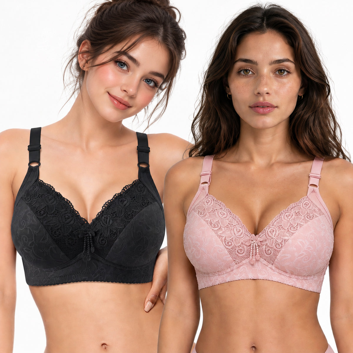 OIUY Plus Size Minimiser Bra, Unlined Underwired Full Coverage Supportive Bra for Fuller Bust, Sexy & Breathable