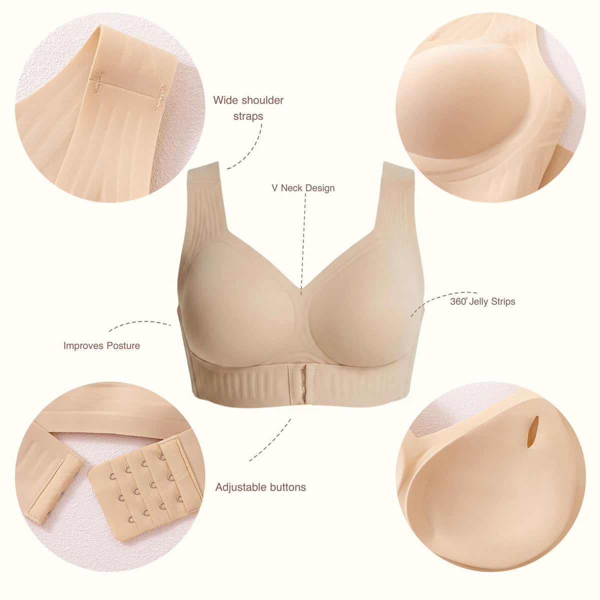 OIUY | Leopard Jelly Bra, Wireless Seamless Bra, Natural Lift Push Up Effect, Ultra Soft Second Skin Comfort