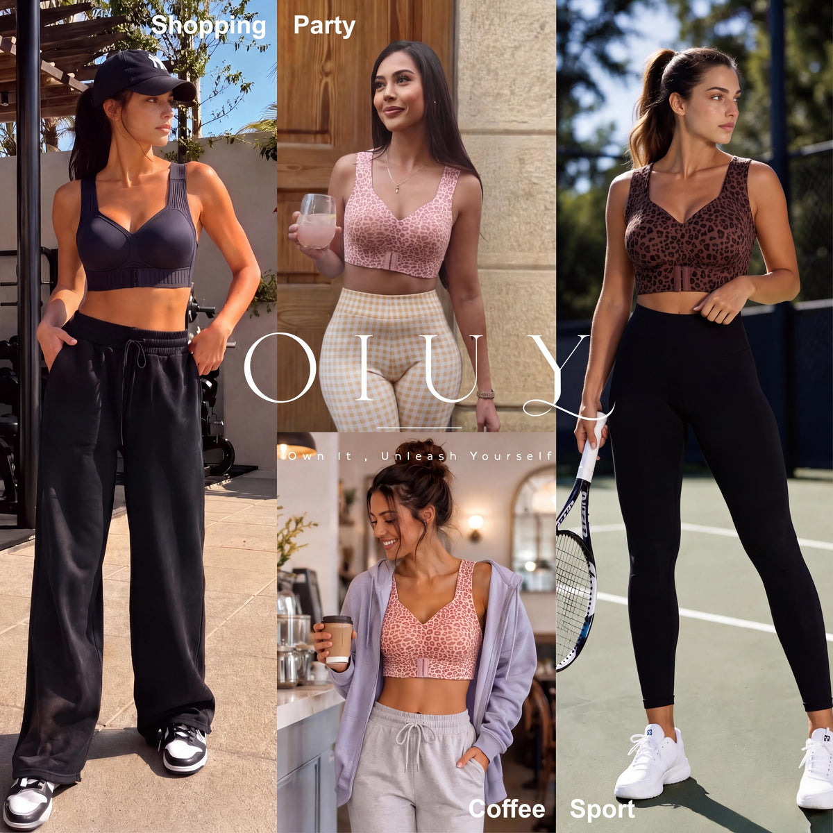 OIUY | Womens Jelly Bras Wireless Comfortable Soft Push Up Bralettes Seamless Tshirts Bras Deep V Everyday Bras